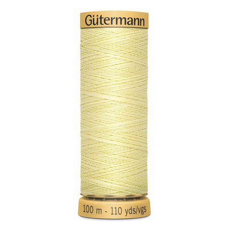 Gutermann Natural Cotton Thread 110 Yards-Light Yellow 1370