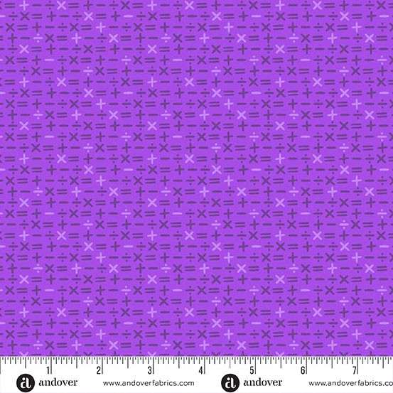 Andover - Back to School - Symbols Grape - A-10247-P