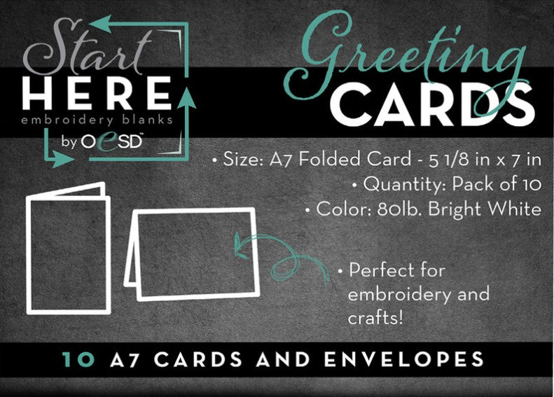 OESD Blank Greeting Cards and Envelopes A7