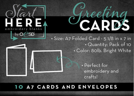 OESD Blank Greeting Cards and Envelopes A7