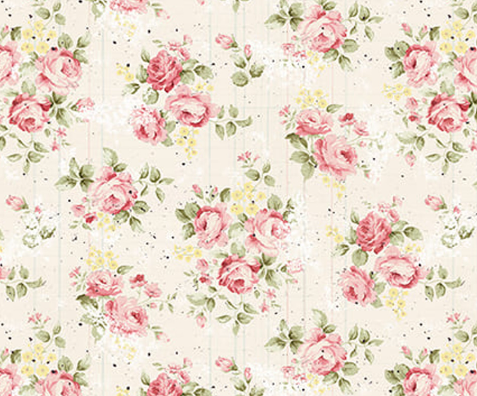 Parisian Snippets 4290-41 Ecru cotton quilting fabric