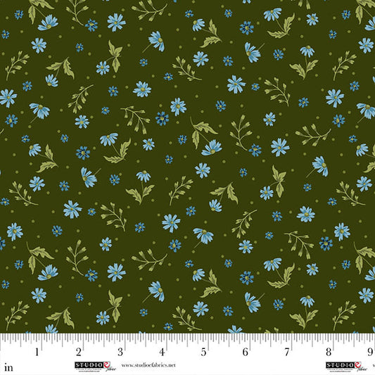 Studio E Ashdown Forest 8409-67 Dark Green quilting cotton fabric
