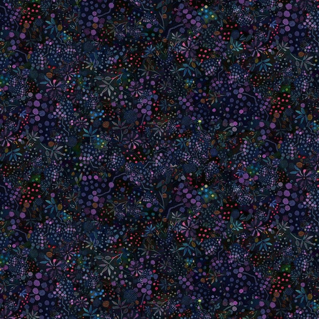 Timeless Treasures Calico Cat Dotted Wildflowers quilting cotton fabric