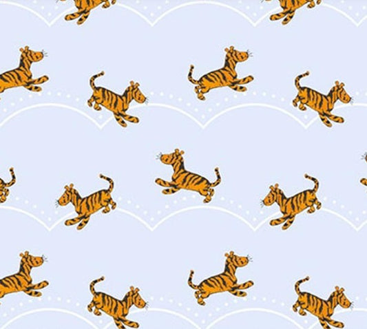 Studio E Classic Winnie Lt Blue Tigers 8722-11 quilting cotton fabric