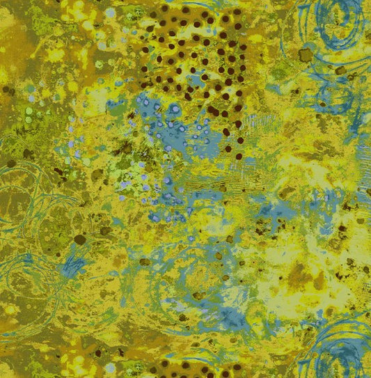 Windham Fabrics - Spotted Graffiti 52814D-9 Land - Pond