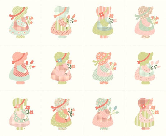Moda - Sunbonnet - My Sew Quilty Life - Panel Porcelain 31770 11