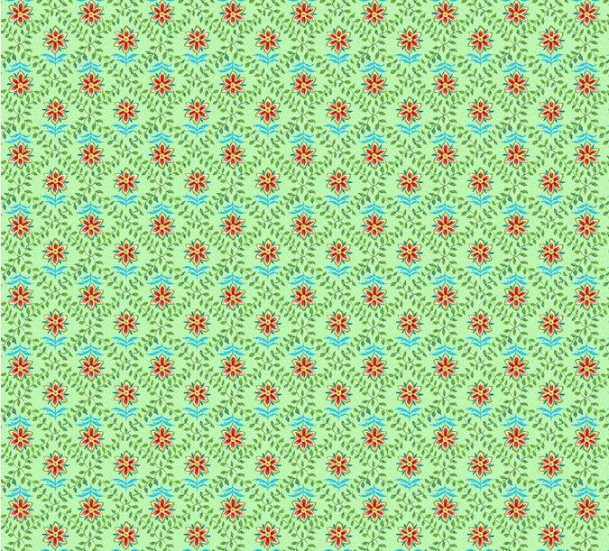 Free Spirit Festival Diamonds Green quilting cotton fabric