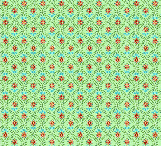 Free Spirit Festival Diamonds Green quilting cotton fabric