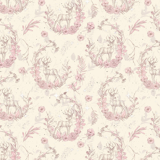 Christmas Magic 2021-41 ivory vintage Christmas quilting cotton by Frank Garcia for Blank Quilting