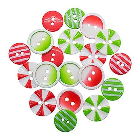 Buttons Galore & More Christmas Collection of Novelty Buttons for DIY Crafts- Colors of Christmas