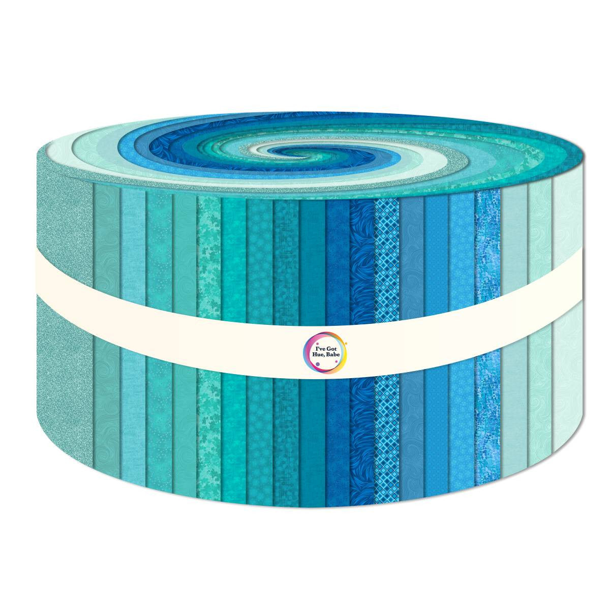 Turquoise Waves 2.5 inch Strips I ve Got Hue Babe precut