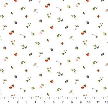 Northcott - Country Mouse - Berry Toss White Multi DP29011-10