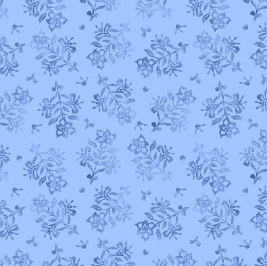 Lumin - Amalfi Coast W105-008-555 Lt Blue - Floral Stamp