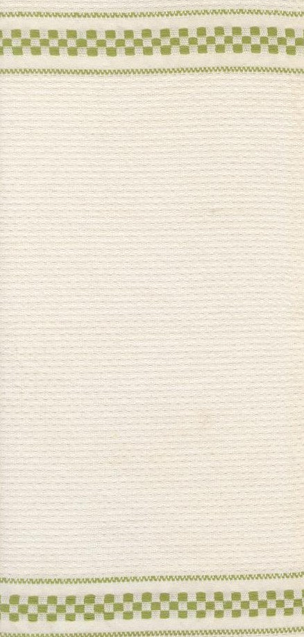 Moda Woven Check 16in toweling cream green plaid fabric