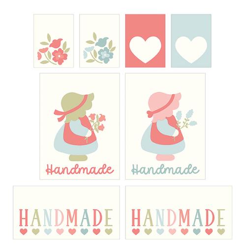 Woven Quilt Label Sunbonnet 8ct