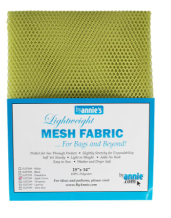 ByAnnie lightweight mesh in apple green half-yard package for bag making
