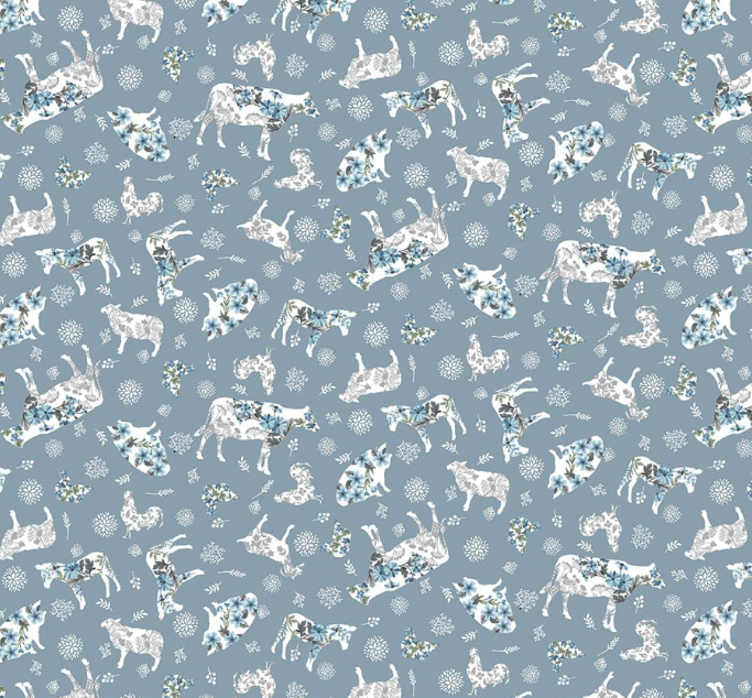 Studio E Farmhouse Fixer Upper Denim Blue quilting cotton fabric