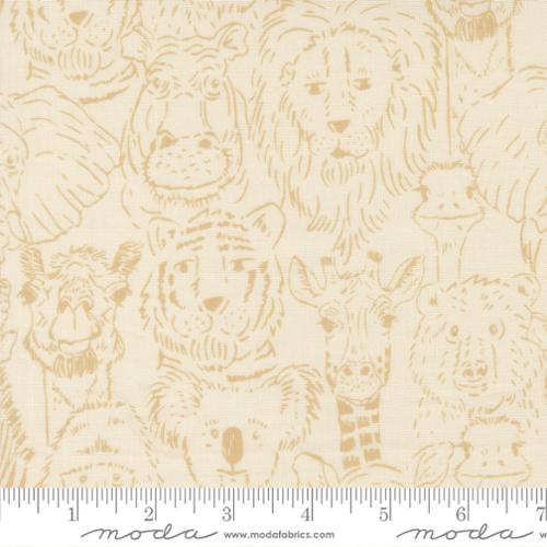 Moda Animal Park Fun Dove Natural 20962 21 cream zoo quilting cotton