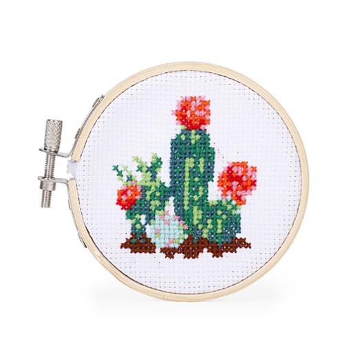 Mini Cross Stitch Kit Cactus Moda embroidery project