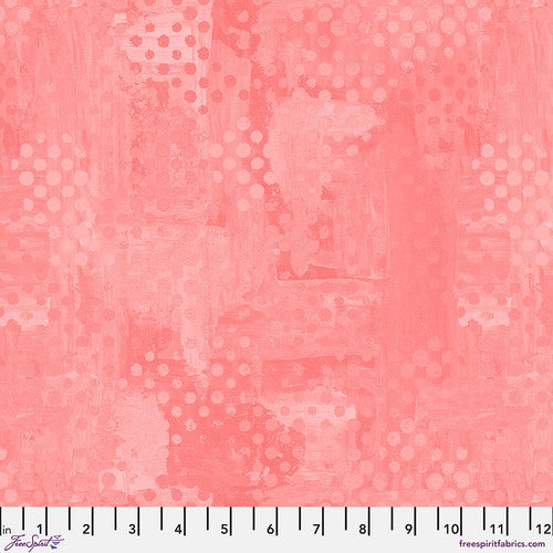 Free Spirit Freckles Coral Sue Penn quilting fabric