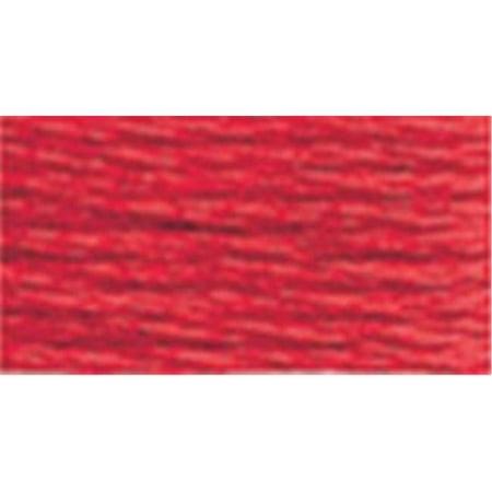DMC Pearl Cotton Ball Size 8 666 red embroidery thread