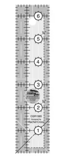 Creative Grids Quilt Ruler 1-1/2in x 6-1/2in Rectangle