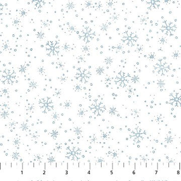 Northcott - Village Folk - Snowflake White F28828-10