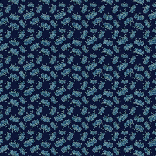 Michael Miller Kamakura Sisters Navy Forest Fable Japanese floral fabric