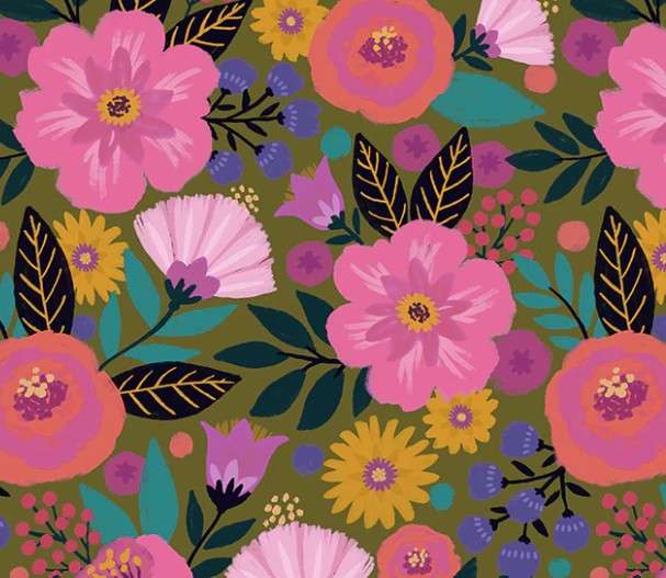 Windham Jubilee Olive 54798-3 quilting cotton fabric