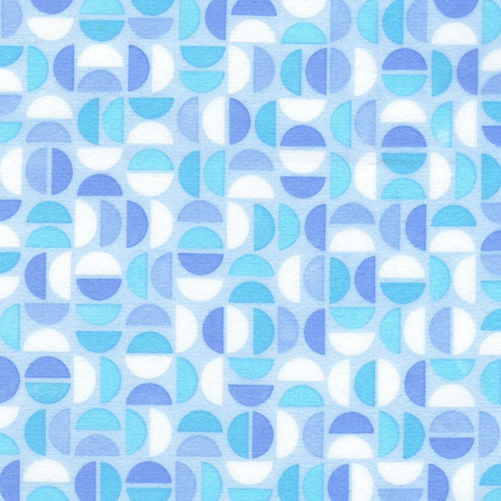 Robert Kaufman Cozy Cotton Flannel Half Circle Periwinkle flannel