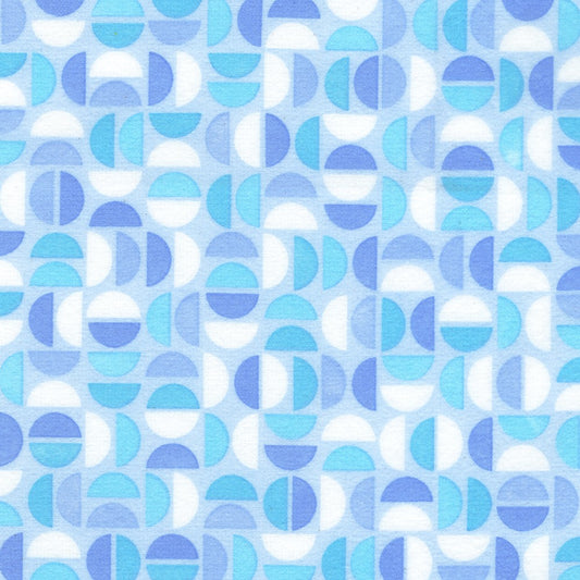 Robert Kaufman Cozy Cotton Flannel Half Circle Periwinkle flannel