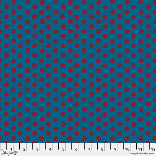 Kaffe Fassett Spot Peacock teal quilting fabric