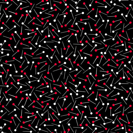 QT - Sew What? - Tossed Pins - Black 27240 - J