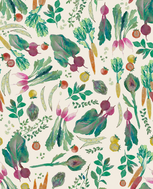 Lewis and Irene Vegetable Patch ecru cream colorway by Bluebellgray