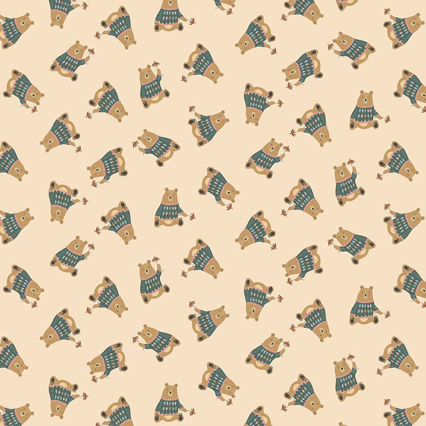 Dear Stella Bear Minimum Almond STELLA-D3217 quilting fabric