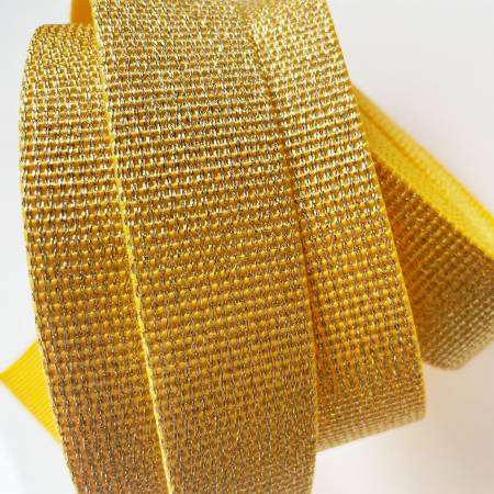 Golden Glitter Webbing by Sew Hungryhippie decorative bag strap notion