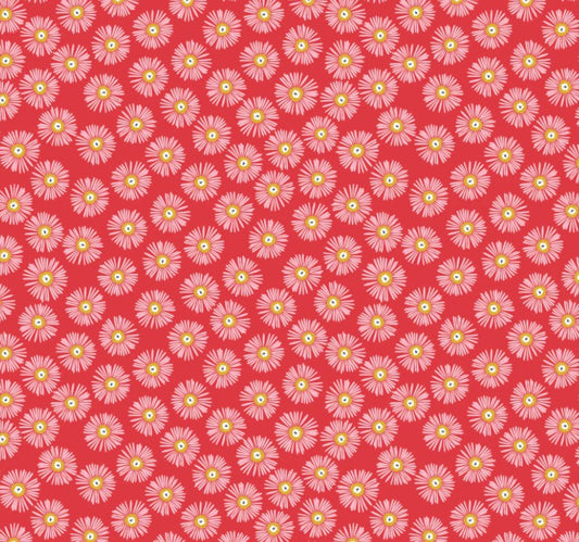Poppie Cotton Hey Love Bug Love It Red quilting cotton