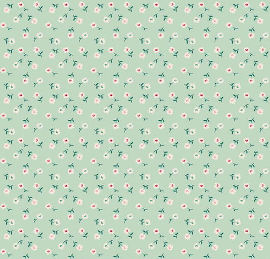 Riley Blake - Berry & Sage - Lori Holt - Daisy Sage C17395 Fabric