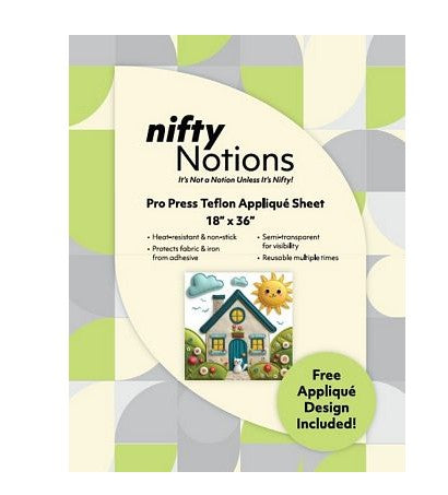 Nifty Pro Press Teflon applique sheet 18x36 pressing notion