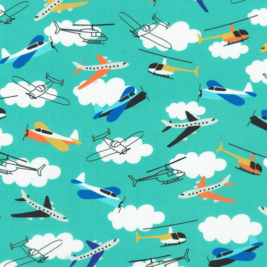 Robert Kaufman Full Speed Ahead Seascape quilting cotton