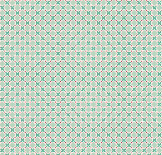 Riley Blake - Berry & Sage - Lori Holt - Criss Cross Sage C17396 Fabric