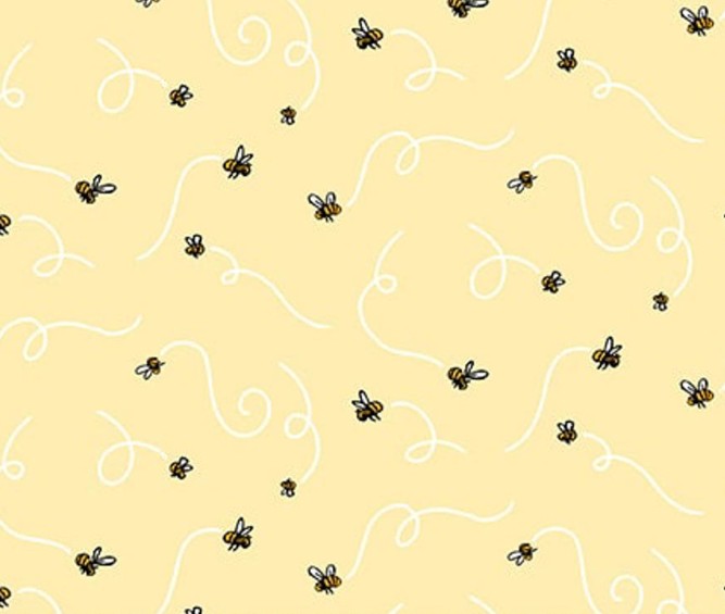 Classic Winnie Bees Yellow Studio e quilting fabric