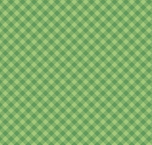 Riley Blake Cozy Christmas Gingham Green cotton quilting fabric
