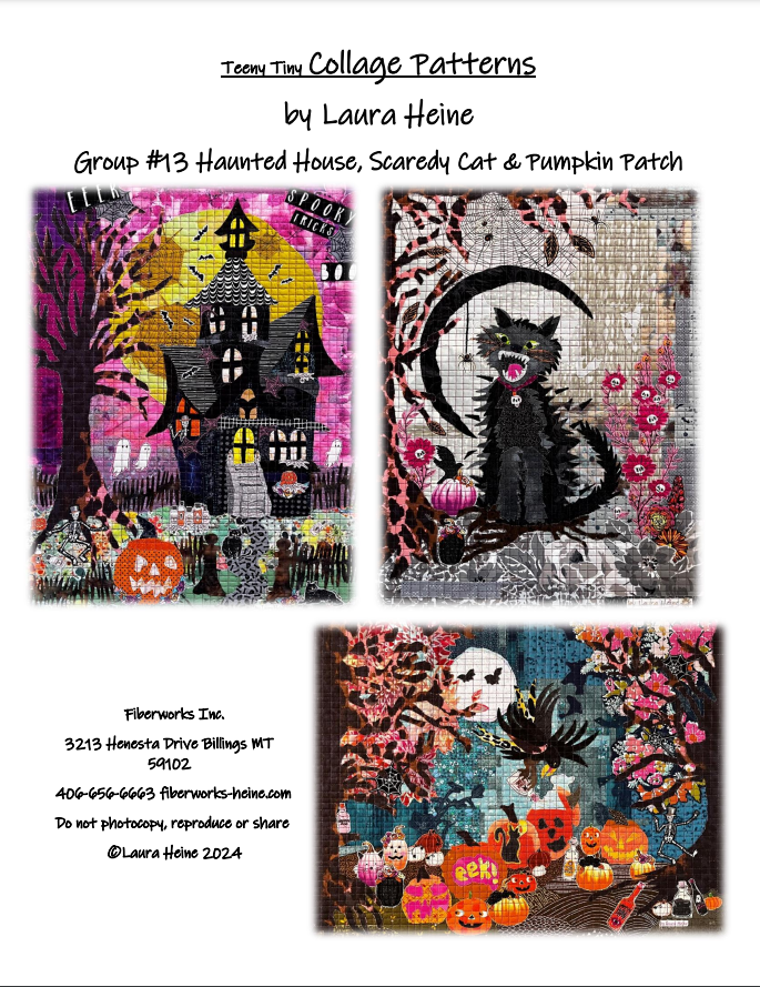 Group #13 Haunted House, Scaredy Cat & Pumpkin Patch - Teeny Tiny Collage Patterns