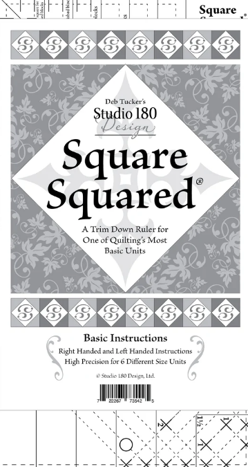 Studio 180 Design Square Squared precision quilting ruler by Deb Tucker