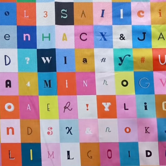 Selvedge Magic Letters Multi RS5180 11 Ruby Star#1