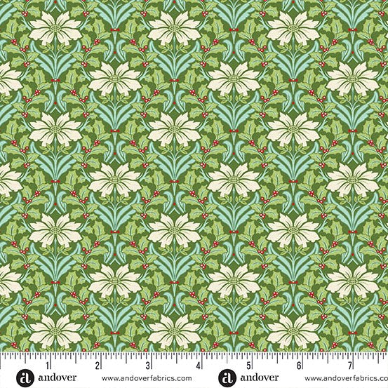 Andover - Snowberry - Poinsettia Spruce