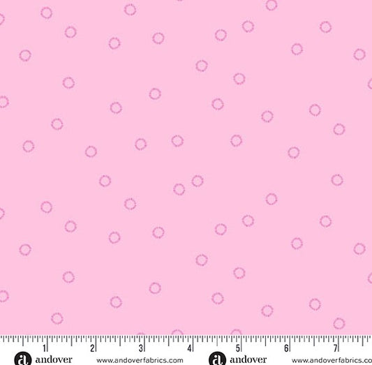 andover Pink Pollen 1570E Petals and Stitches by Stephanie Organes
