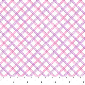 Northcott - Peas in a Pod Flannel - Check Pink Multi F29038-21