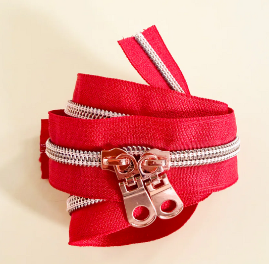 Minki Kim 30-inch zipper in Tomato